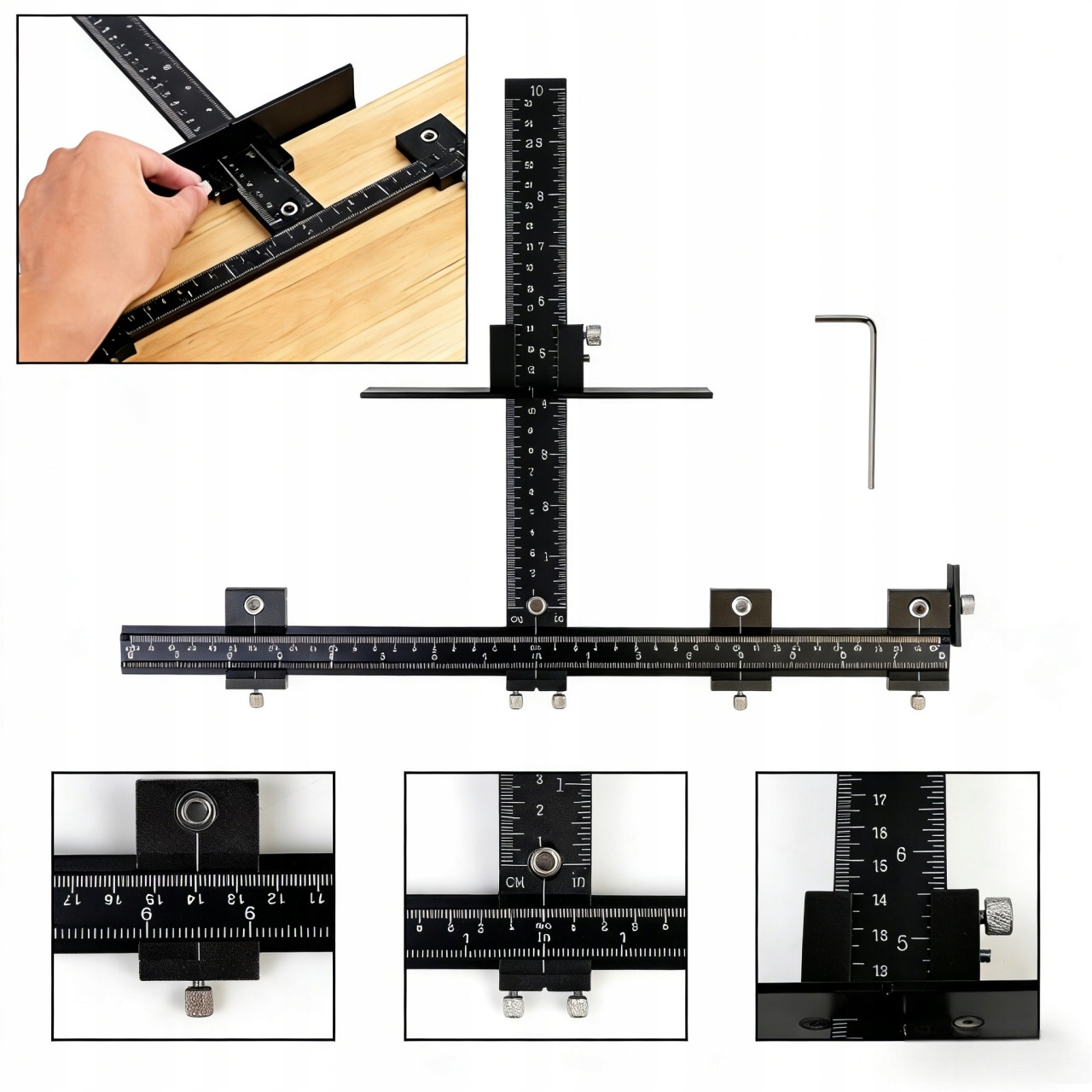 Šablona pro vrtání otvorů pro hliníkové úchytky