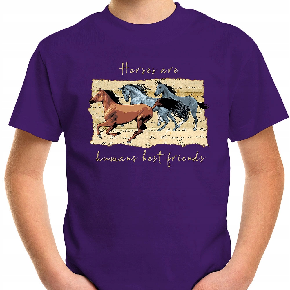 T-SHIRT KOSZULKA DLA DZIECKA KONIE 164 SUPER JAKOŚĆ