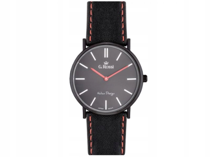 Klasické hodinky pro muže na černém řemínku z přírodní kůže