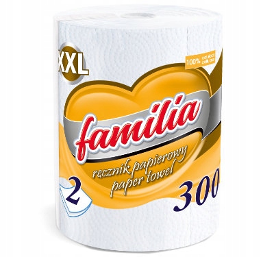 

Ręcznik papierowy celuloza Familia 300 biały 2w