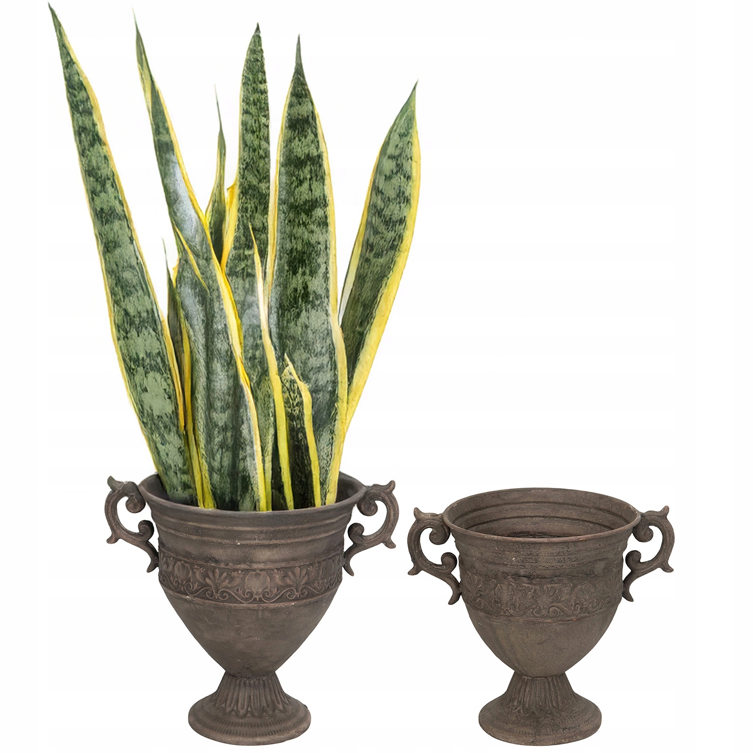 Květináč Na Balkon Terasa Kalich Loft Šedý Obal Na Květináč Do Obývacího Pokoje Domu 2 Ks