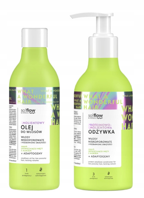 SO!FLOW ZESTAW WŁ NISKOPOROWATE OLEJ + ODŻYWKA