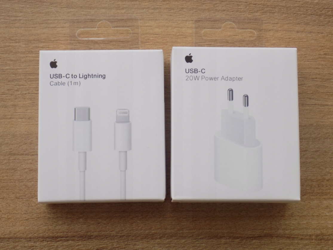 SZYBKA ŁADOWARKA DO APPLE iPhone KOSTKA ZESTAW 20W +KABEL 1M USB-C LIGHTING Złącza USB typ C Apple Lightning