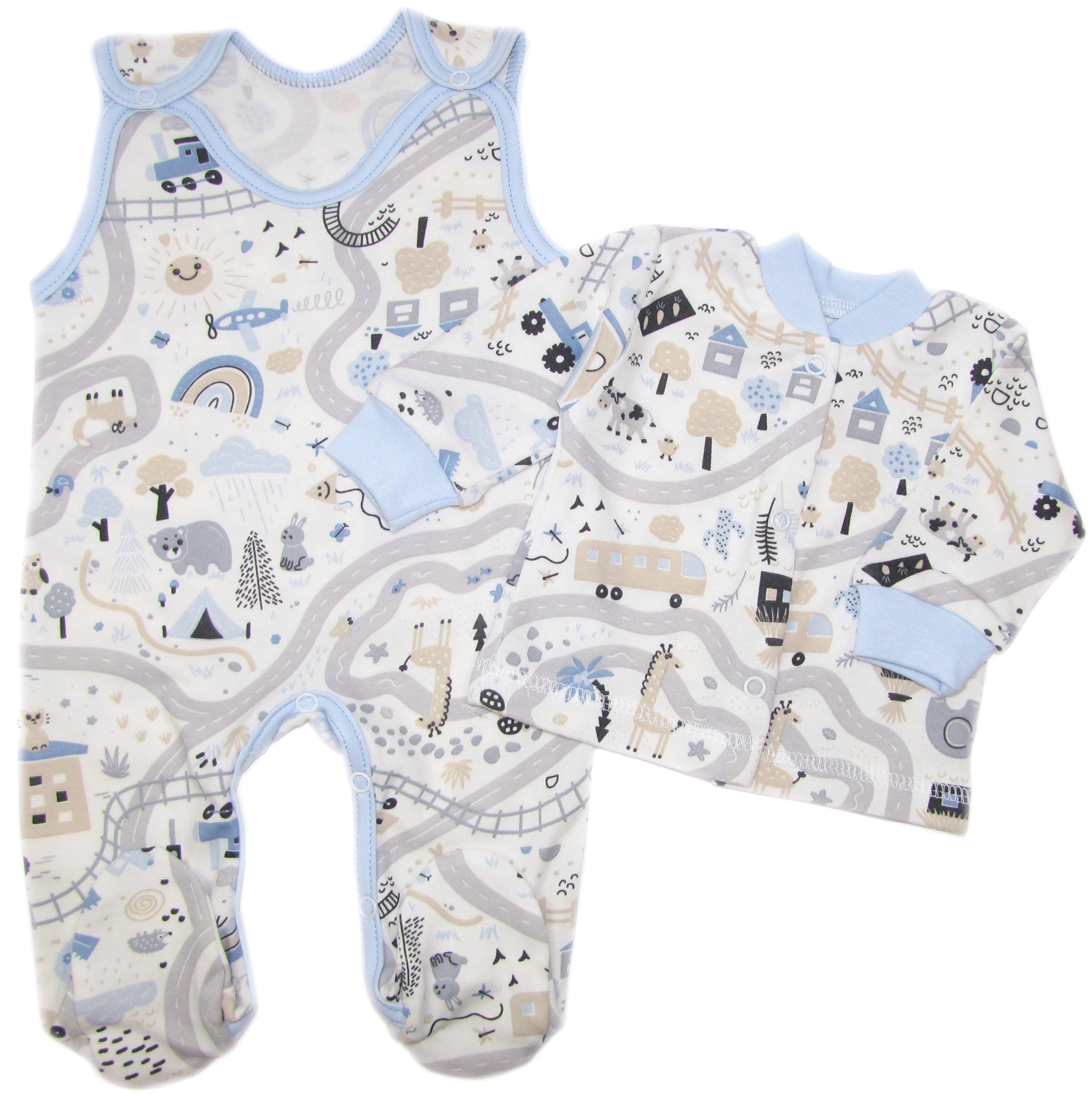 

Komplet Niemowlęcy Śpiochy Kaftanik r.56 /81/