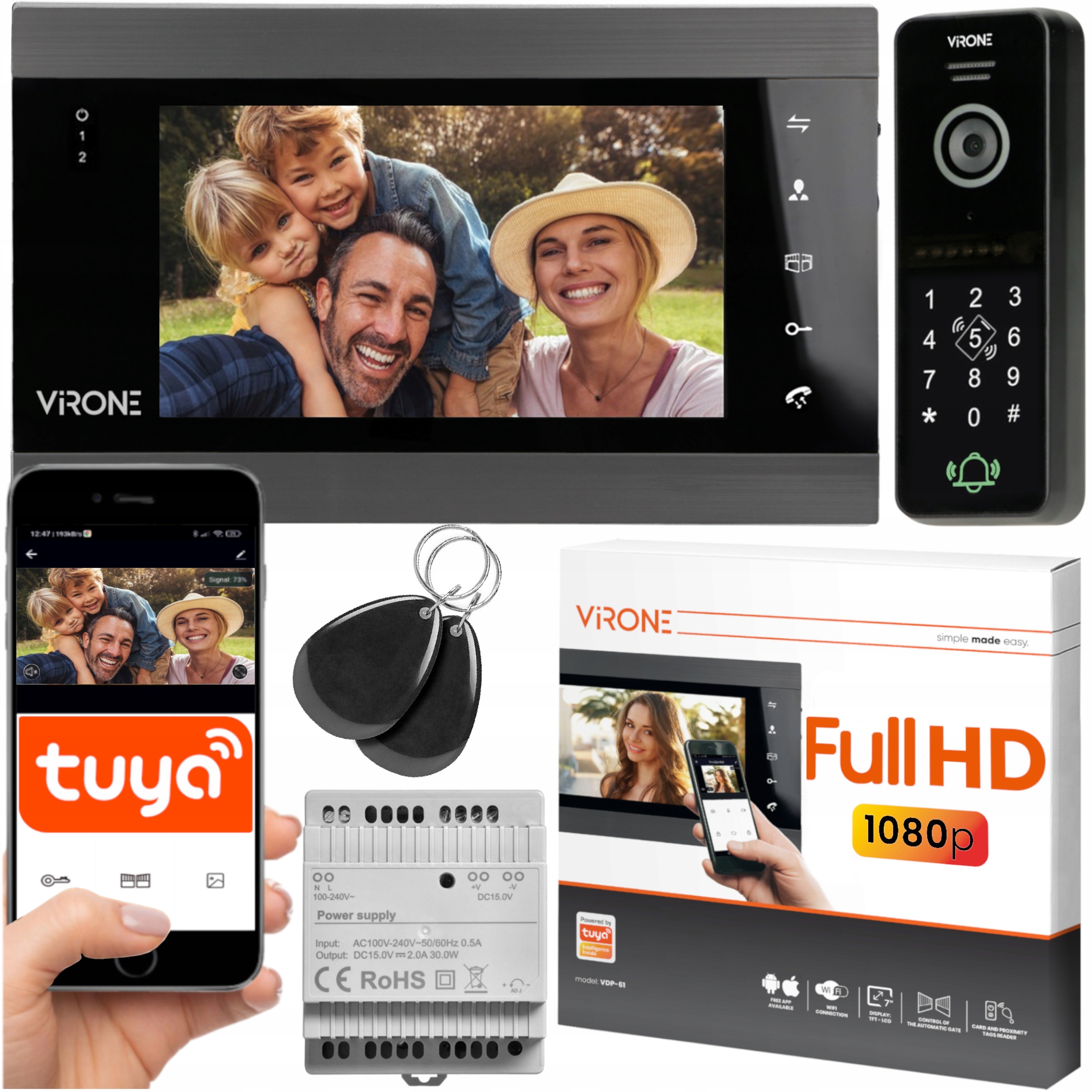 

Wideodomofon Wideo Domofon Wifi Furtka Brama