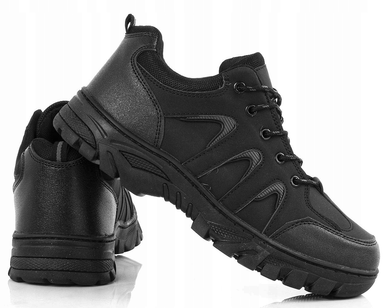 

6903 Czarne Buty Męskie Trekkingowe Solidne 42