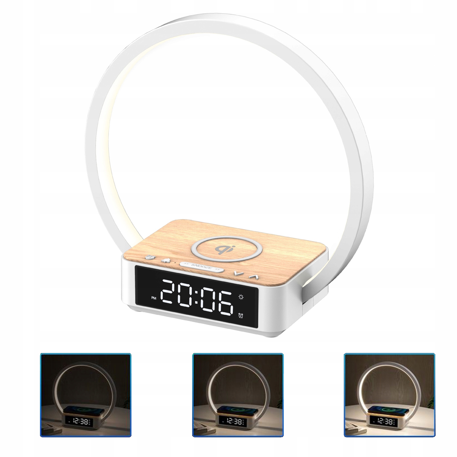Noční Lampa S Budíkem A Budícím Světlem, Nastavitelná Svítivost