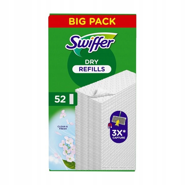 Swiffer Utěrky na sběr prachu z podlah na sucho 52 kusů