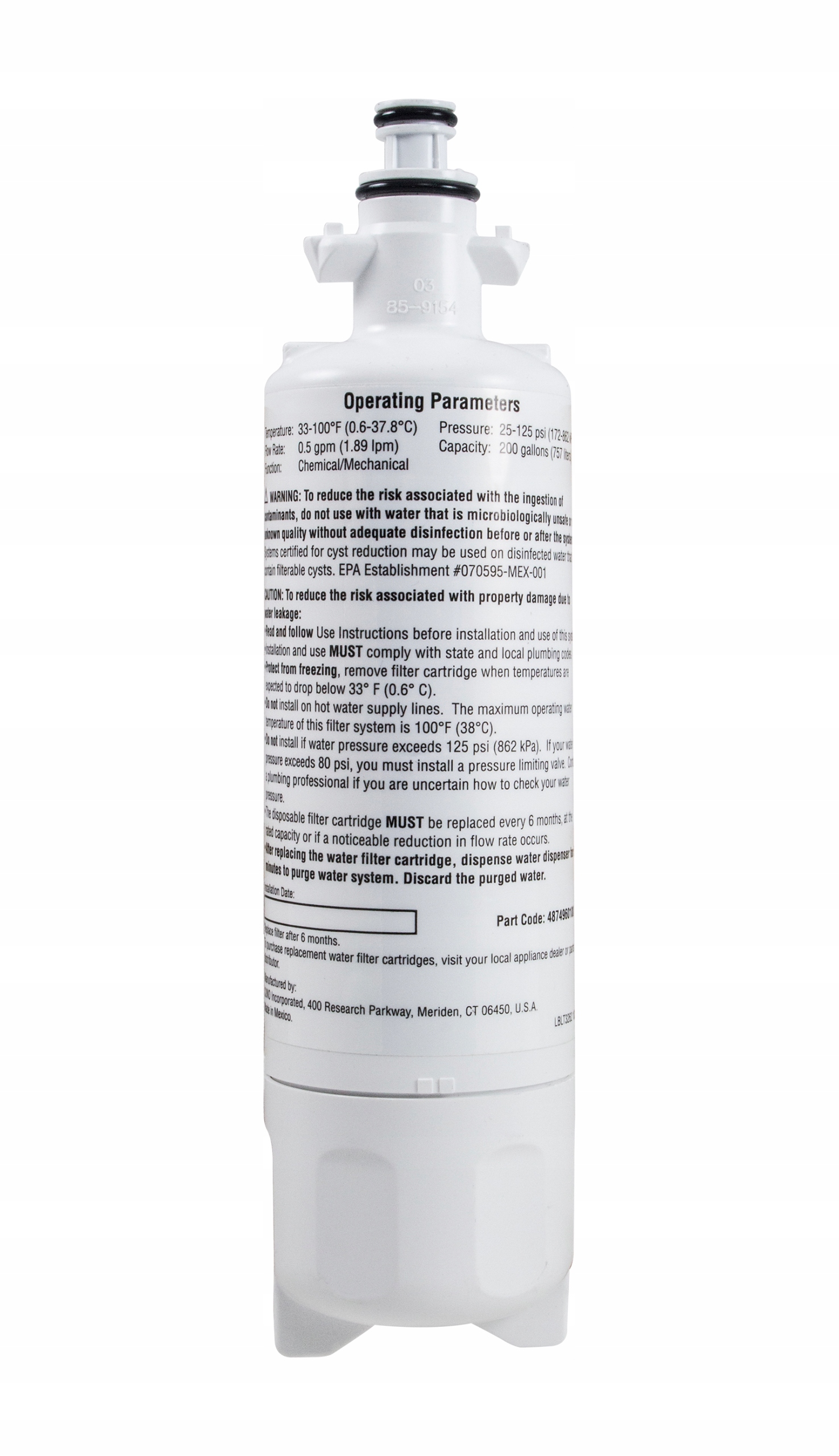 Filtr wkład wody do lodówki Beko Arcelik 4874960100