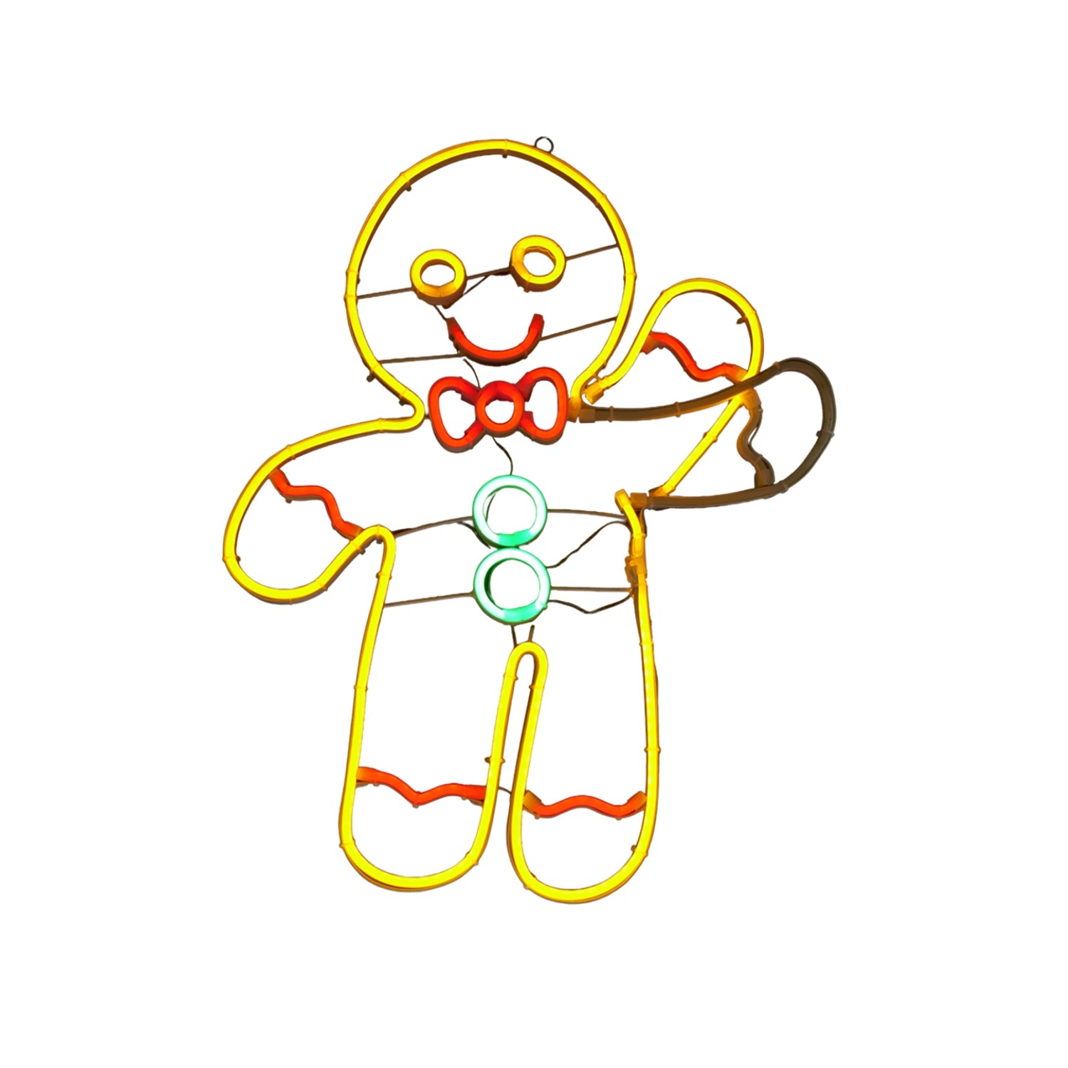 Perníkový Panáček Neon Led Vánoční ozdoba Figurka Vánoce 52 cm