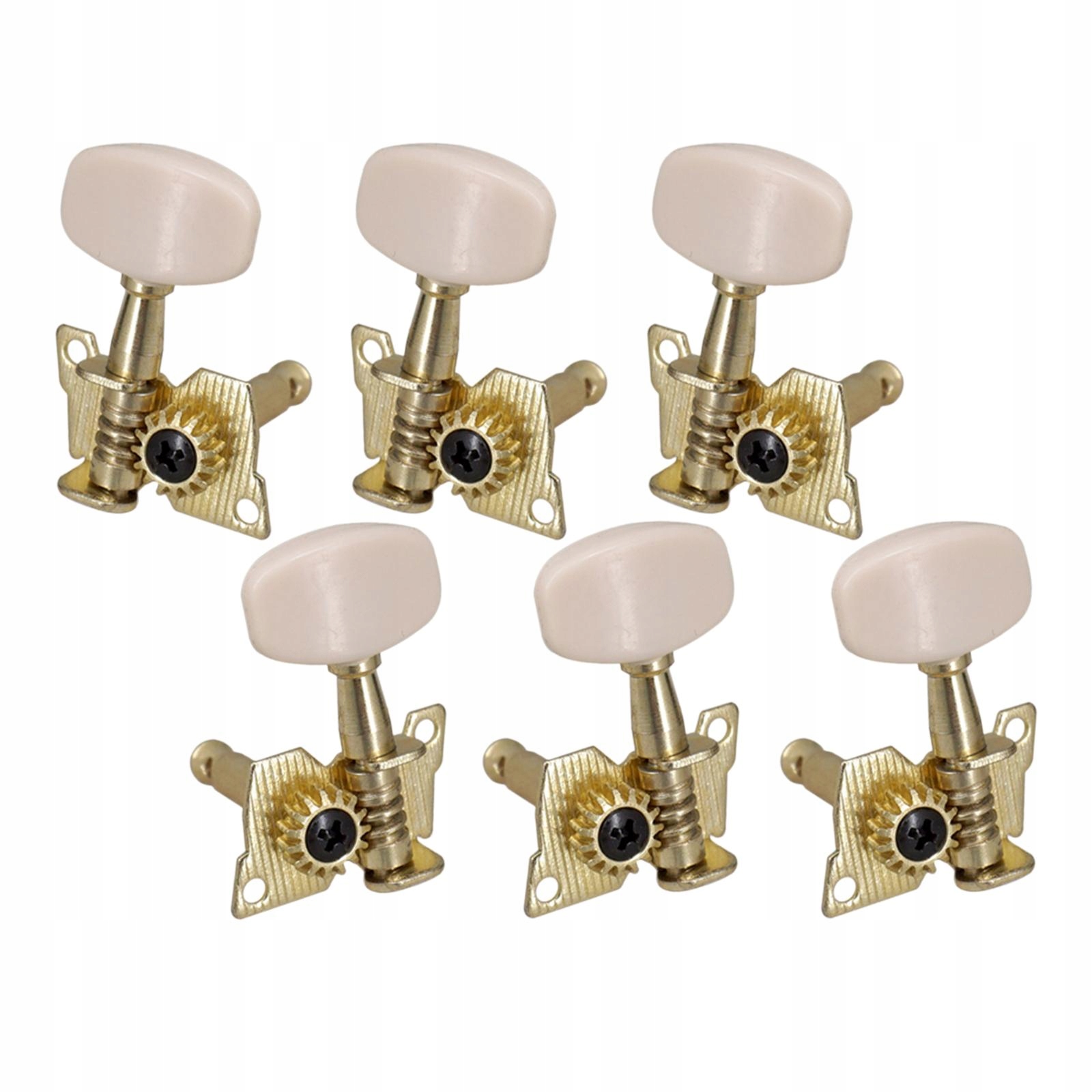 6Pcs Guitar 3L 3R Open String Button Tuning Pegs Machine Head Key Peg White Model Wymiana kołków do tunera do gitary akustycznej