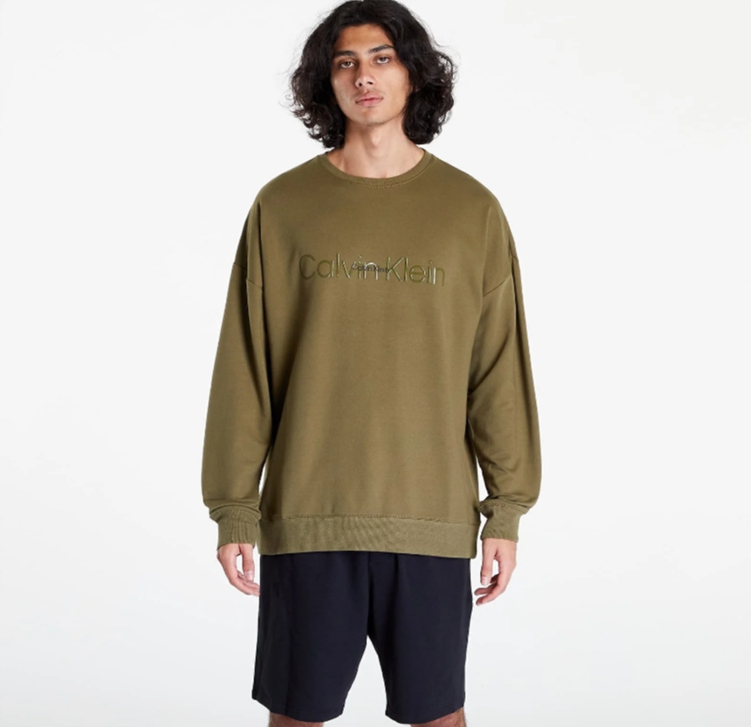 Calvin Klein Mikina Khaki Pánská S Potiskem L 1_X