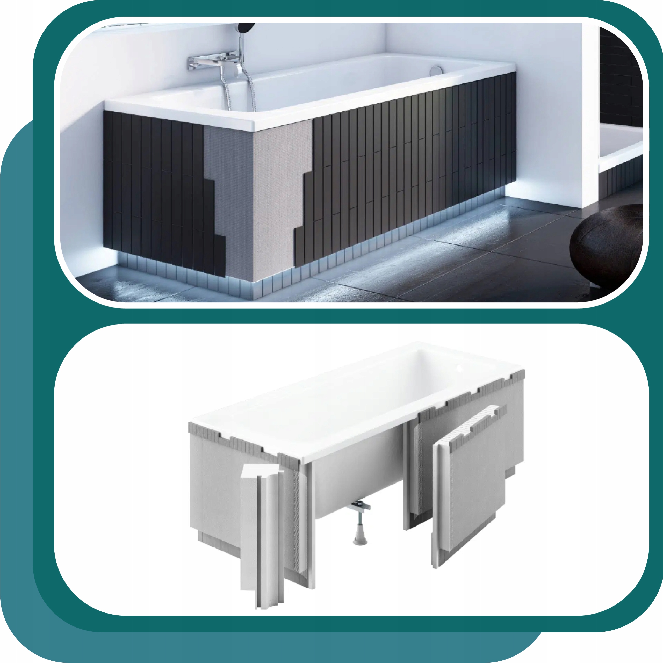 WANNA MODERN 140x70 BESCO + SYFON AUTOMAT! Linia Modern