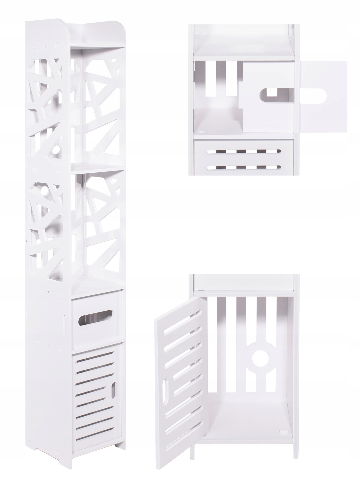 SZAFKA ŁAZIENKOWA SŁUPEK AŻUROWA REGAŁ 120cm