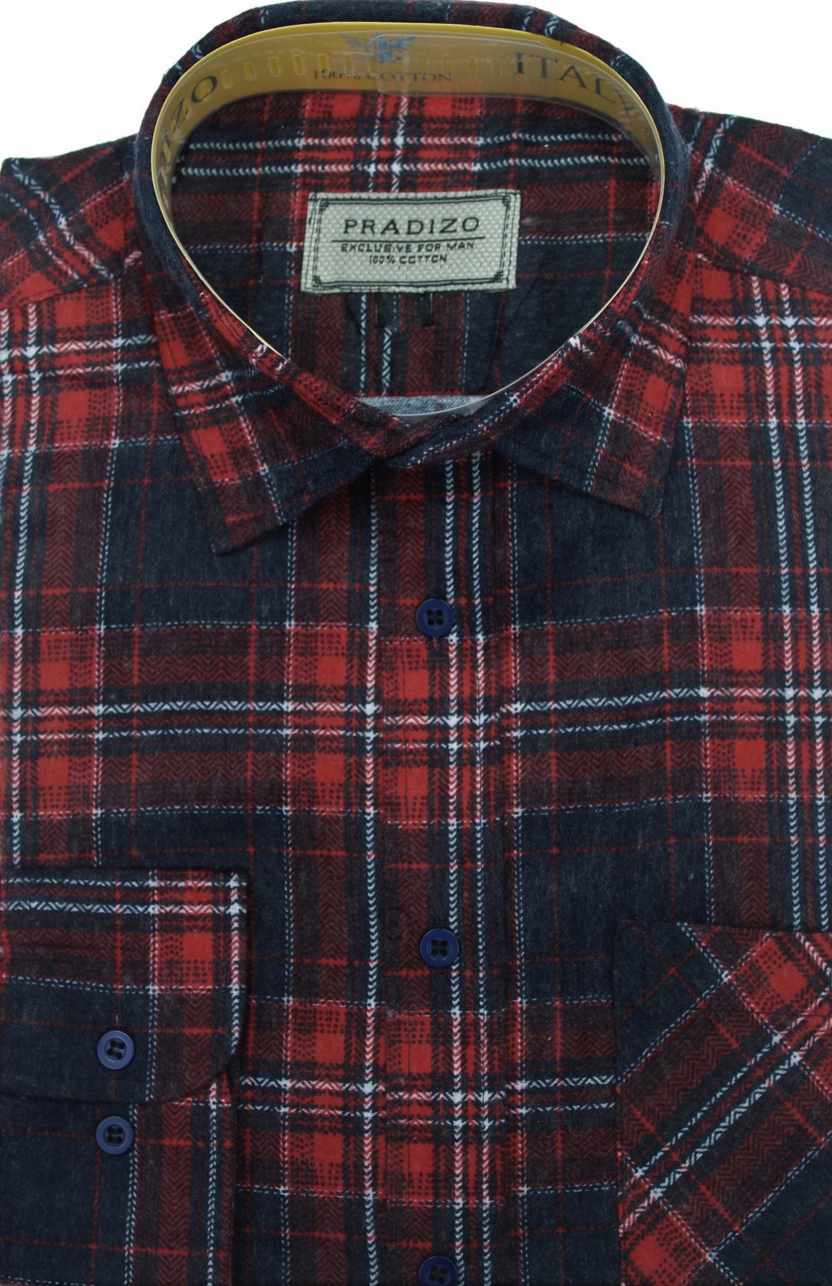 

Koszula Flanelowa Męska Flanela W Kratę 3XL F32