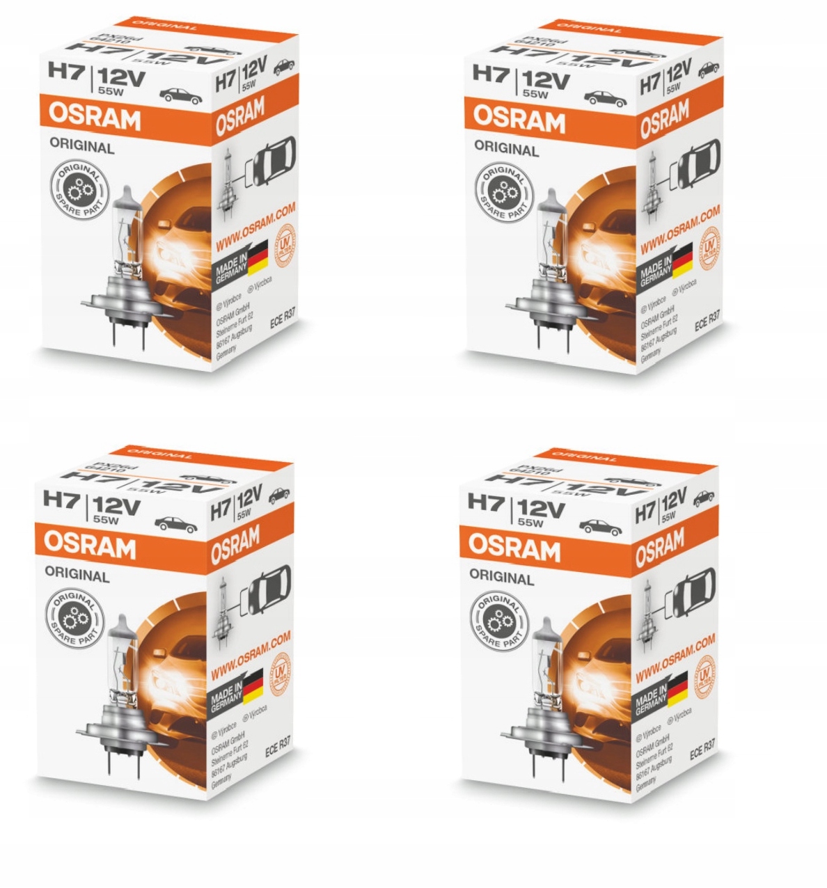 

4x Żarówka Osram Orignal H7 12V 55W Germany