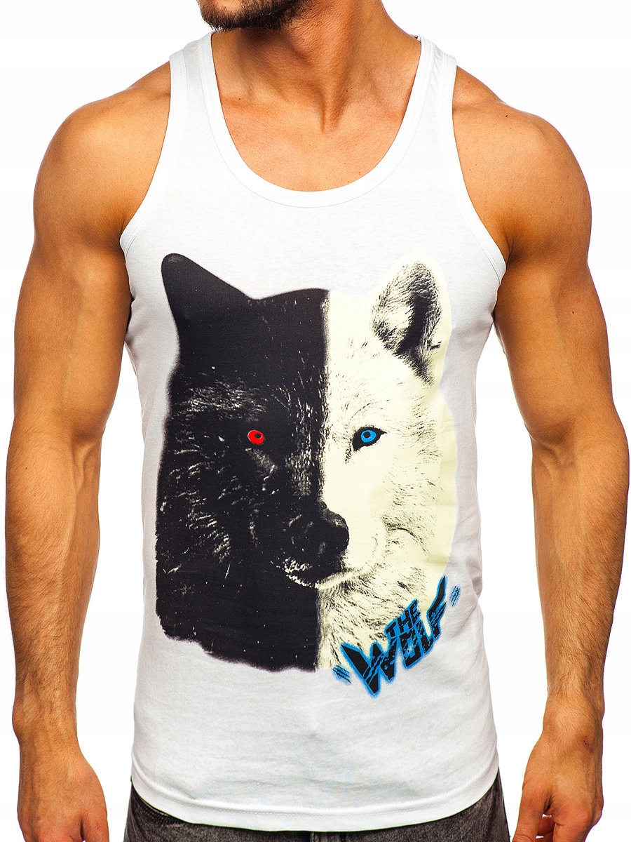 

Koszulka Tank Top Męska Biała 14851 ROZMIAR_2XL
