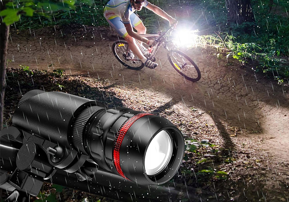 LAMPKA ROWEROWA LED ZOOM ZESTAW PRZÓD TYŁ NA ROWER Marka bez marki