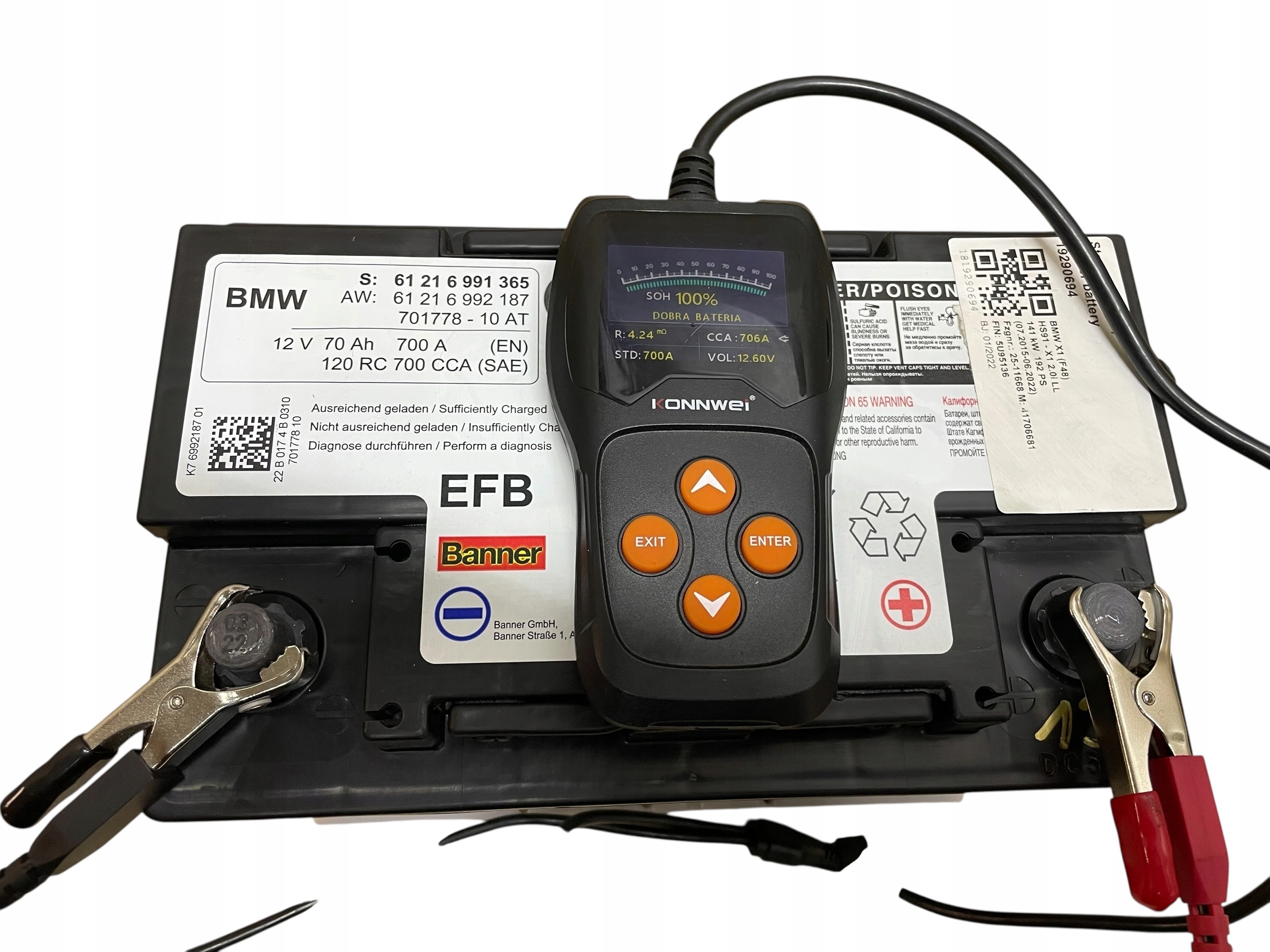 AKUMULATOR EFB BANNER 12V 70AH 720A BMW 2022R Original