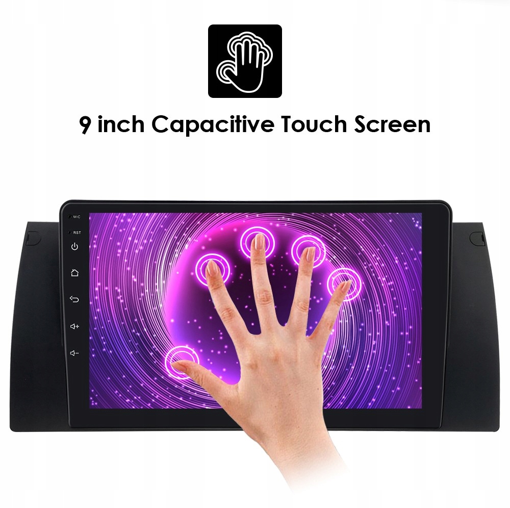 Radio 9' ANDROID 12 4G wifi GPS BMW E39 E53 X5 Moc wzmacniacza 4 x 45 W