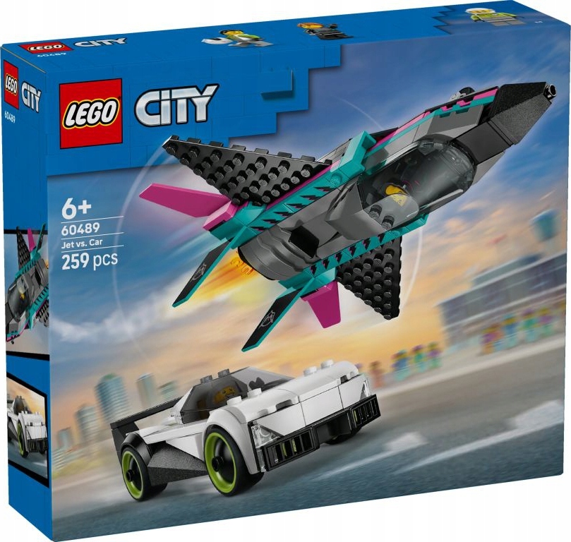 Lego City Tryskáč Versus Auto, Sada Kostek 60489