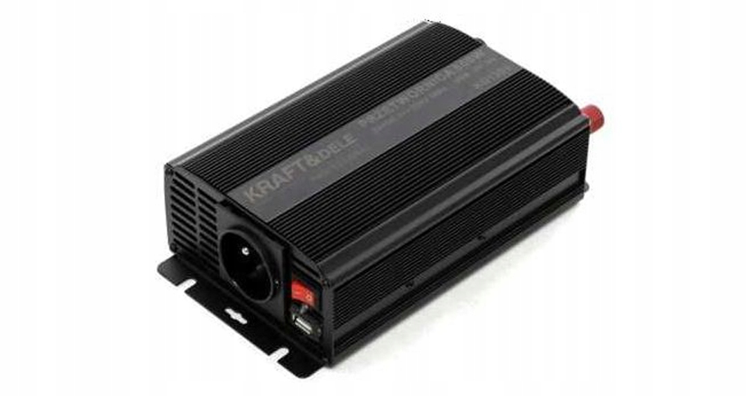 Przetwornica napięcia 12V na 230V 500/1000W Kraft&Dele Napięcie wejściowe 12 V