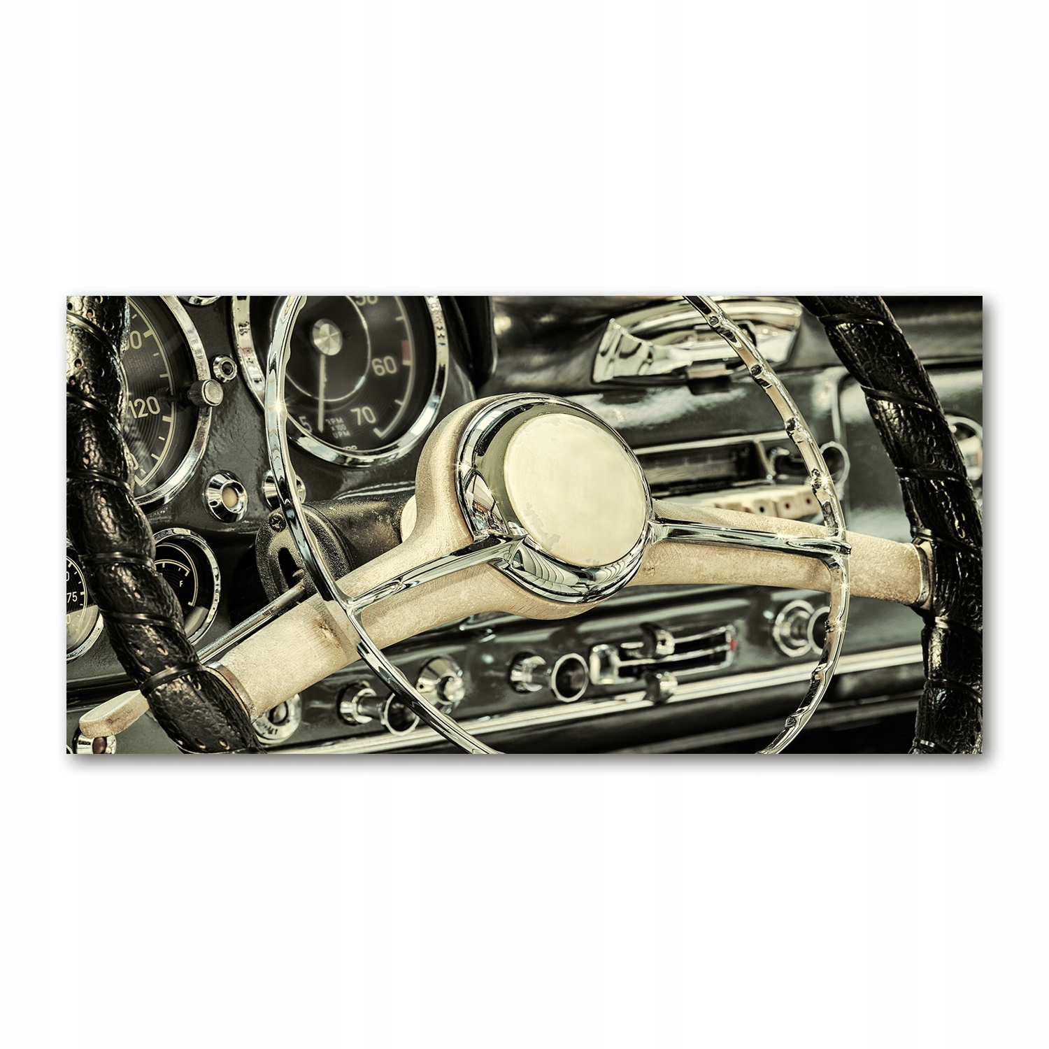 

Foto obraz pleksi Kabriolet kierownica 120X60 cm