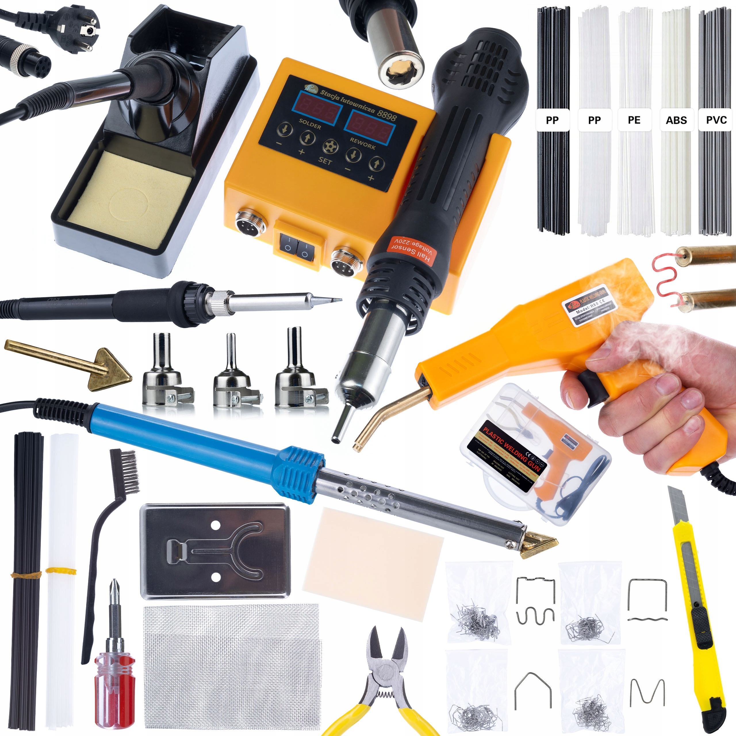 ZESTAW LUTOWNICA 2W1 ROSFIX OH 660W BLUE LARK AKCESORIA 5 SPOIW ZSZYWACZ