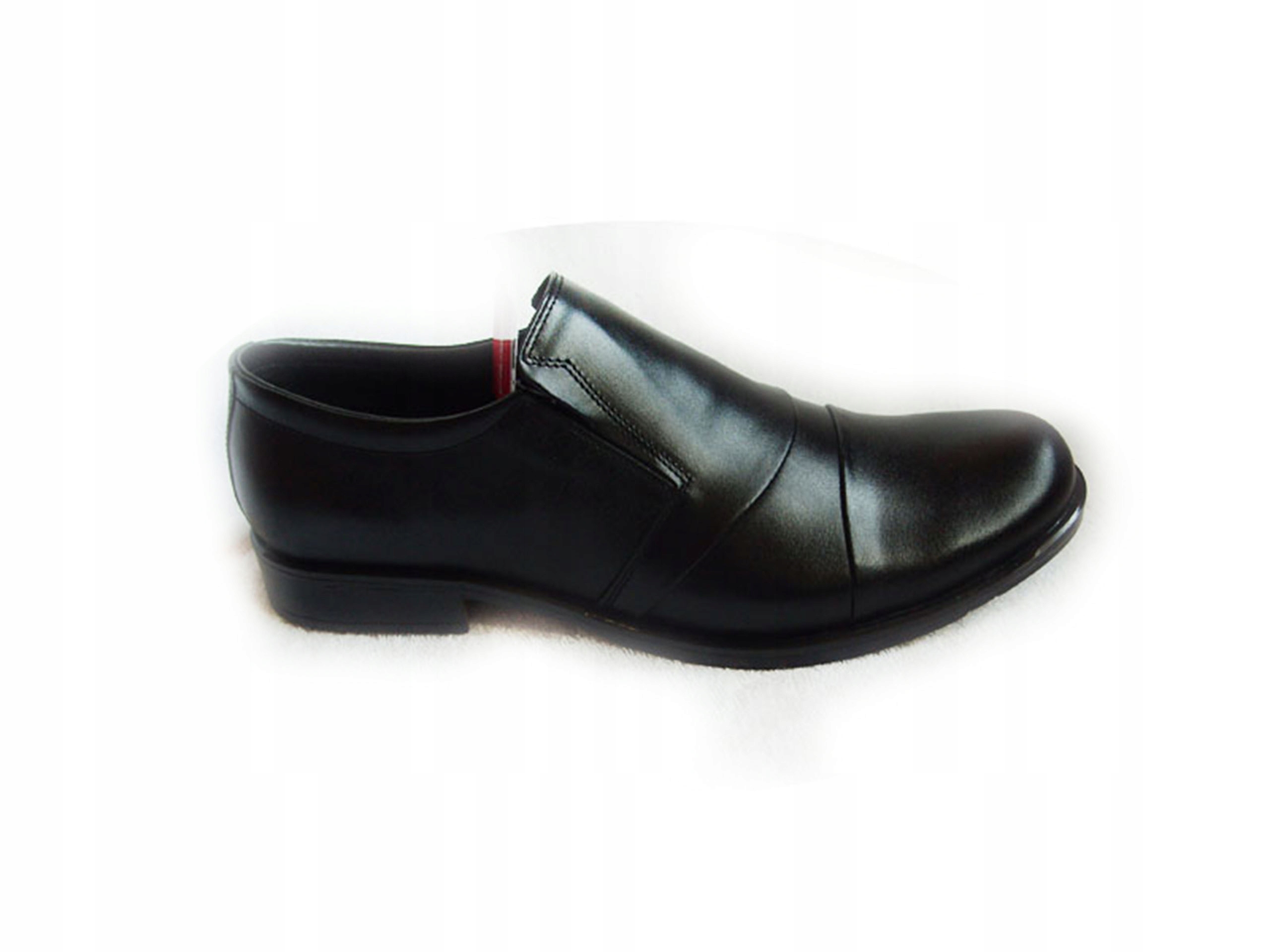 

Skorzane Buty Meskie szerokie Tęgosć H czarny 41