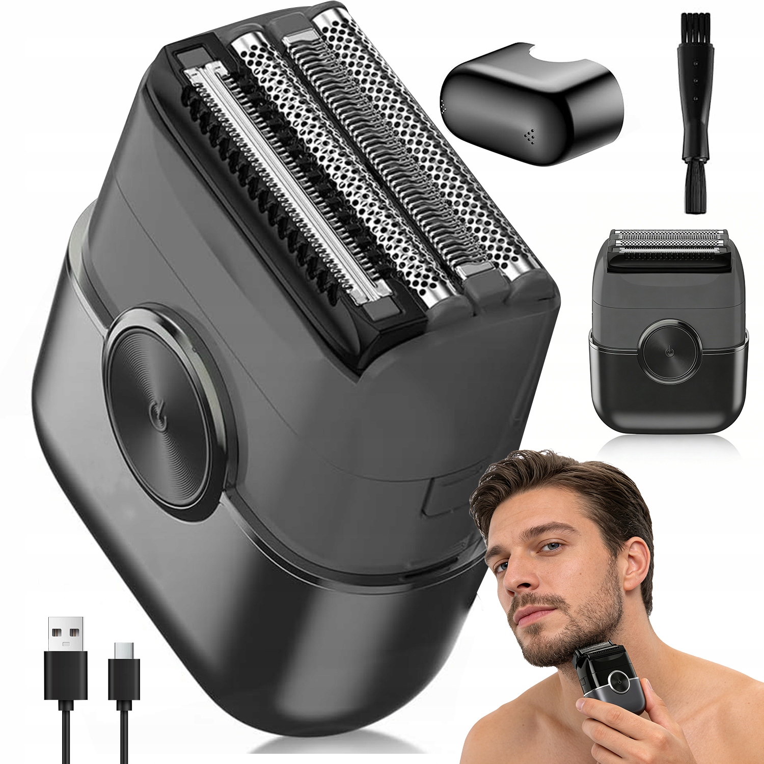 Holicí Strojek Se 4 Břity Usb C Pro Rychlé Nabíjení
