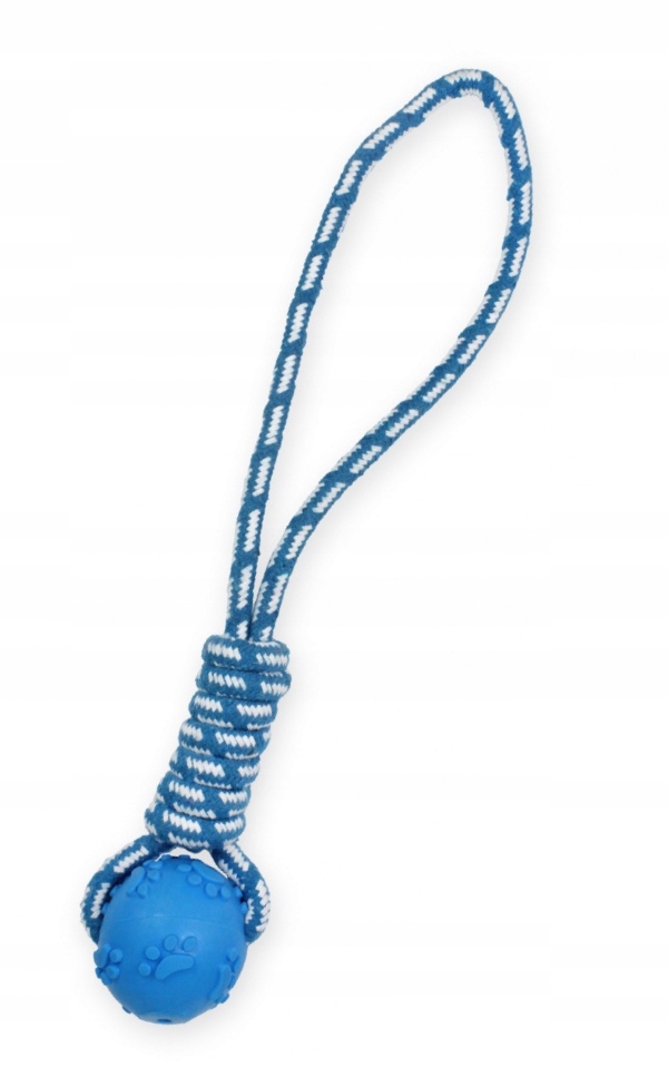

Pet Nova SZARPAK-piłka gumowa na sznurku 40cm Nieb