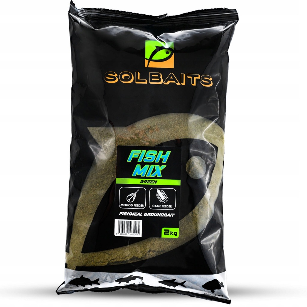 Zanęta wędkarska Solbaits Fish Mix Green 2kg method feeder killer