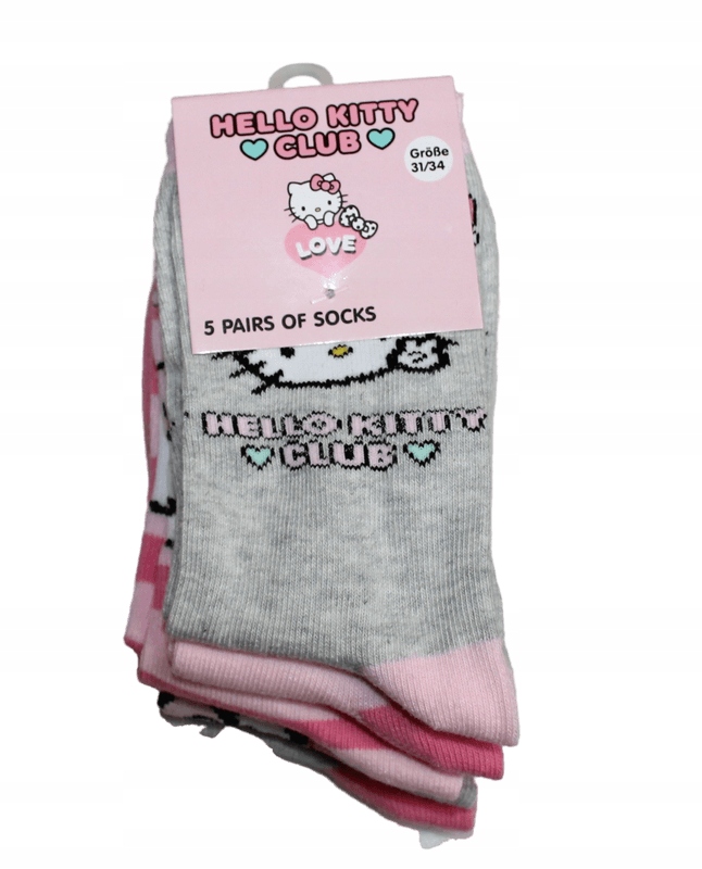 

5 szt Skarpety skarpetki Hello Kitty rozm 31/34