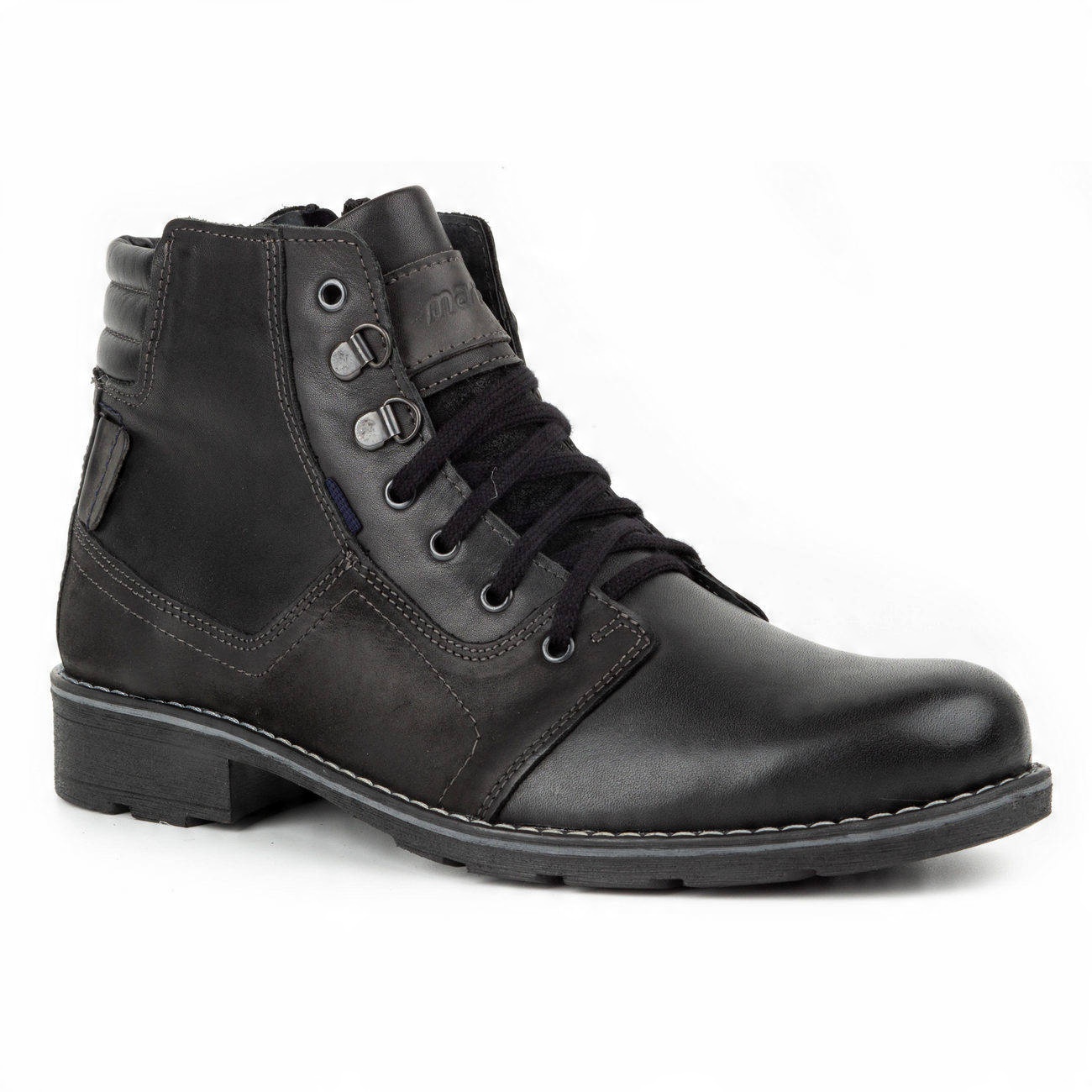 

Buty męskie zimowe Trzewiki skóra 323MP Czarny 49