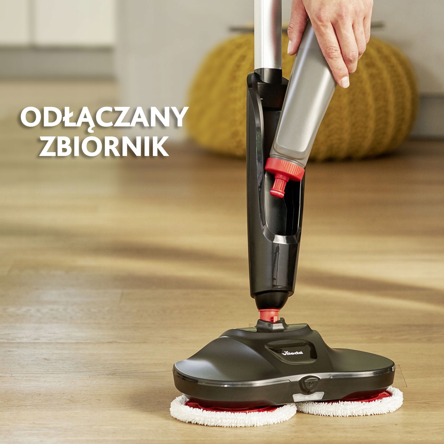 MOP ELEKTRYCZNY BEZPRZEWODOWY VILEDA ZE SPRYSKIWACZEM MIKROFIBRA 35MIN 80M2 Długość przewodu zasilającego 0 m