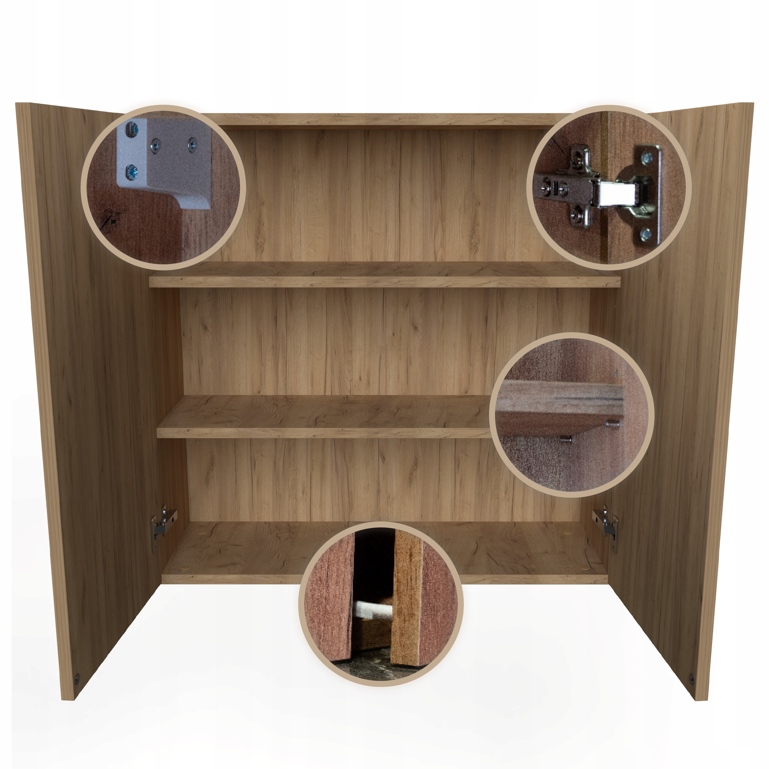 Charakterystyka szafki łazienkowej dąb craft