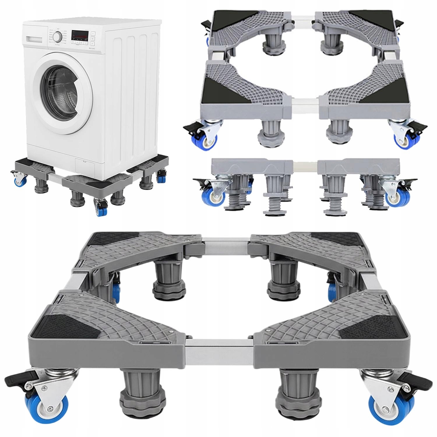 Podstawa Pralki Stojak Mobilny Pod Lodówkę Tłumienie Hałasu I Drgań 42-66CM