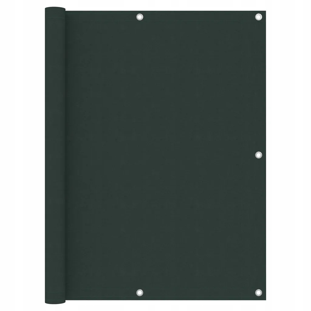 Tmavě zelená voděodolná boční markýza 120 x 600 cm z tkaniny Oxford