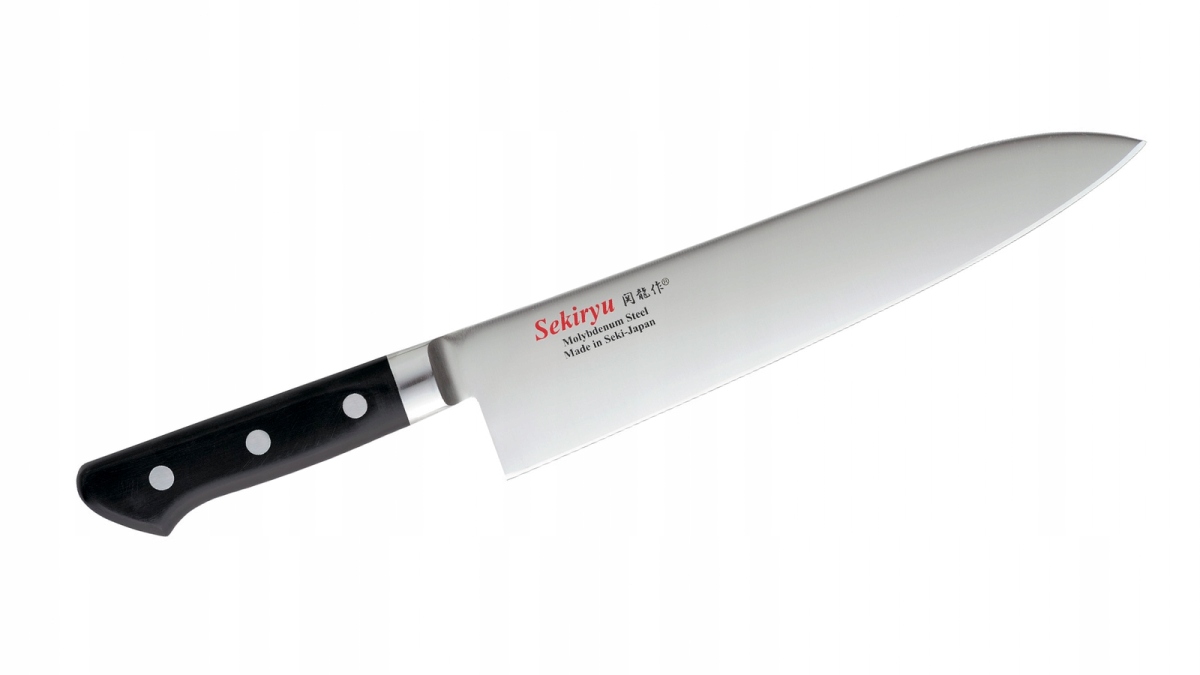 Nôž šéfkuchára Sekiryu Kuroi Tori Chef 210 mm oceľový z plastu