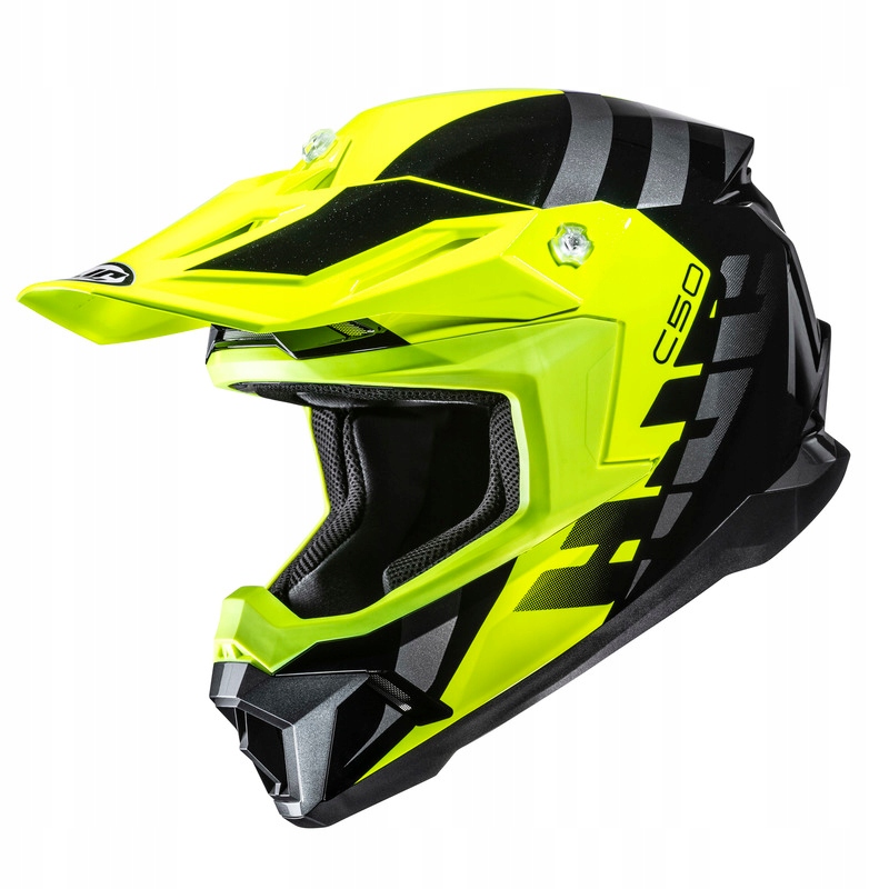 Motocyklová Prilba Hjc C50 Mirage Yellow Čierna L