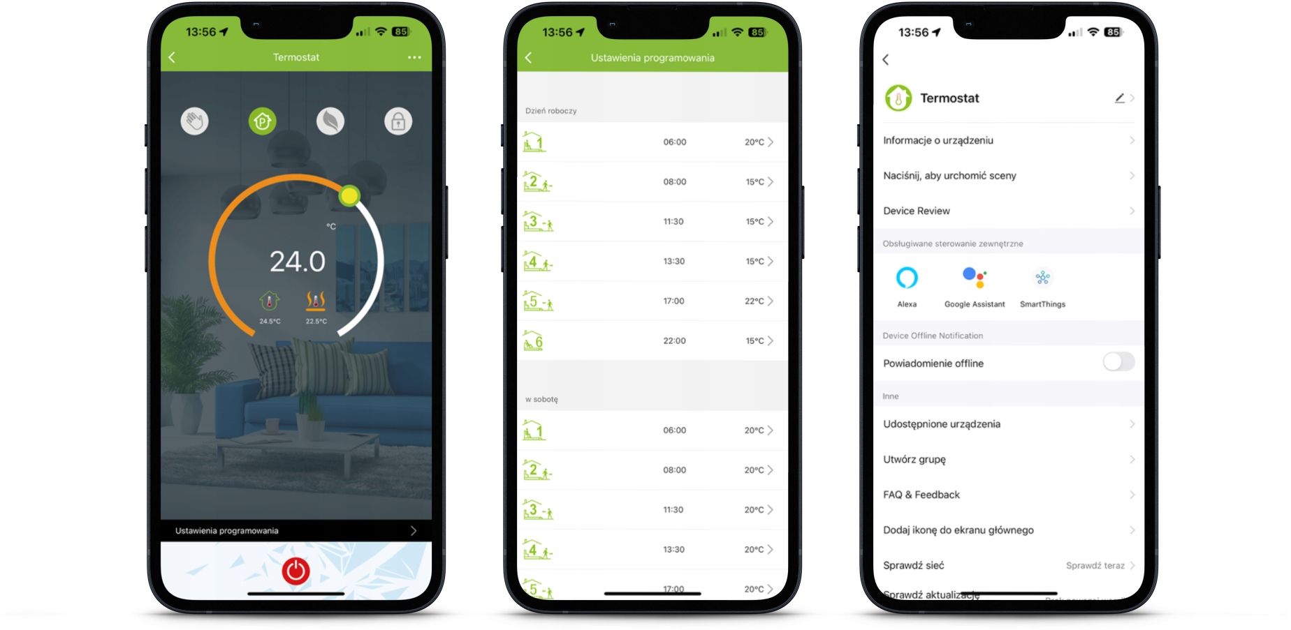 Termostat do mat i siłowników termoelektrycznych smart Czarny WIFI TUYA Rodzaj regulator temperatury