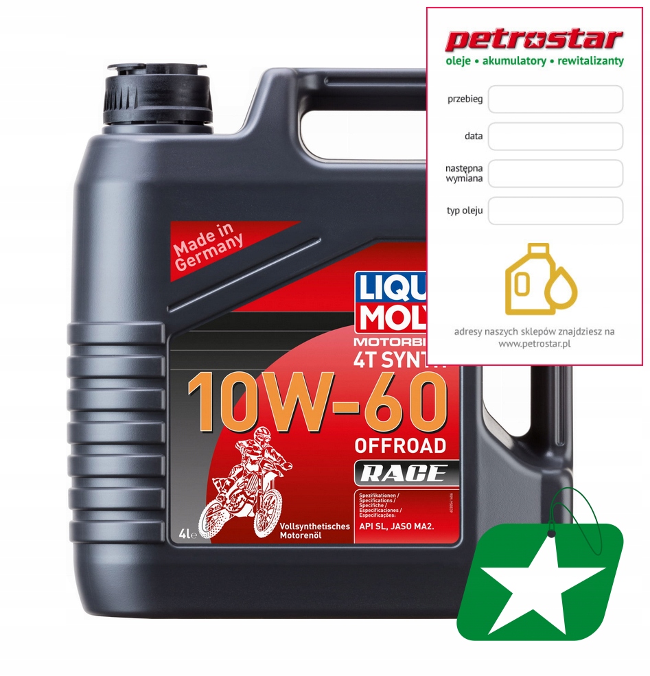 LIQUI MOLY MOTORBIKE 4T 10W60 OFFROAD RACE 4L 3054