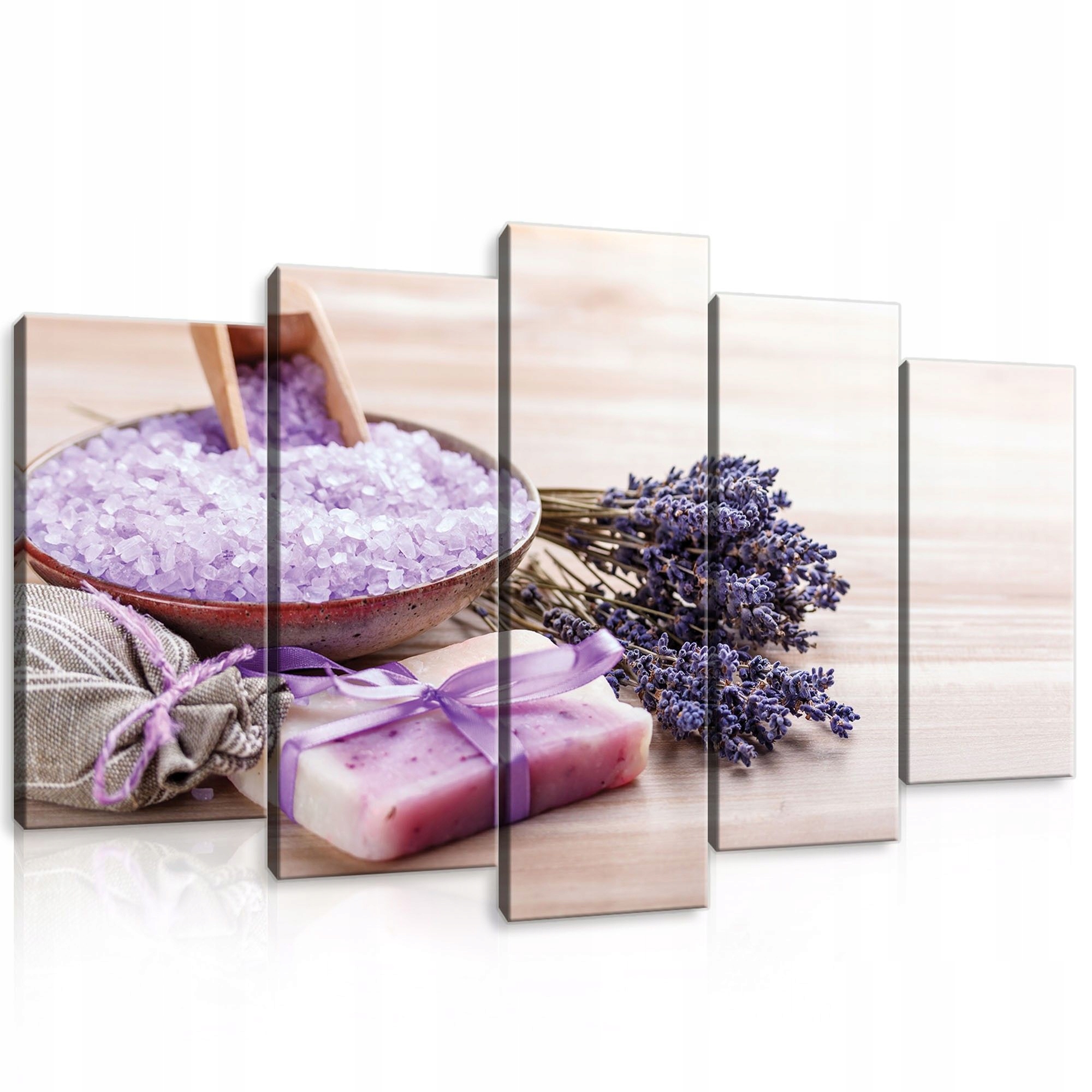 Obraz 100x60 Levandule sůl do koupele relaxace aromaterapie klid harmonie