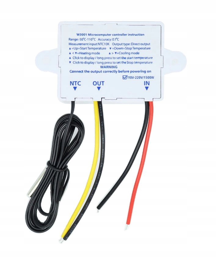 TERMOSTAT ELEKTRONICZNY REGULATOR TEMPERATURY GRZANIE CHŁODZEN 50-100C 230V EAN (GTIN) 5903899643127