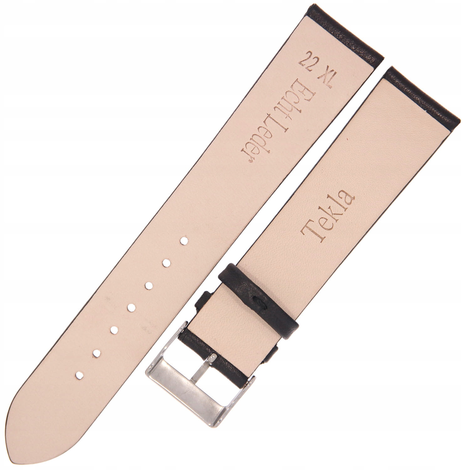 TEKLA G1 XL - 22mm - Czarny - Skórzany pasek do zegarka Marka Tekla