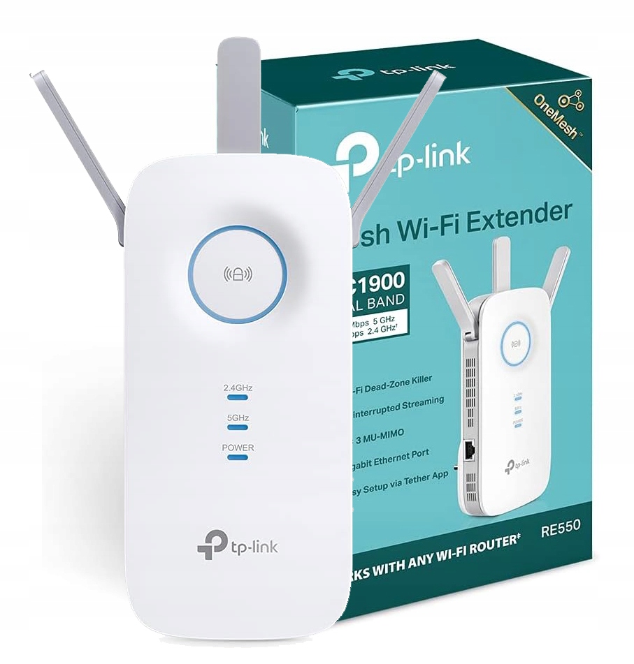 Zosilňovač Signálu Tp-link RE550 Wifi Opakovač Mesh AC1900 Dual Band Lan Ap