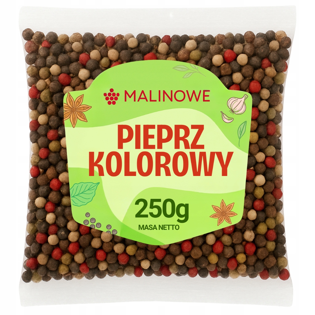 PIEPRZ KOLOROWY ZIARNO 250g ZIARNISTY AROMATYCZNY INTENSYWNY