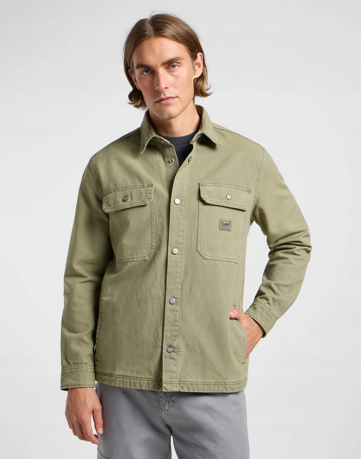 Męska koszula Lee Workwear Overshirt Mercantile Green 112364123 S