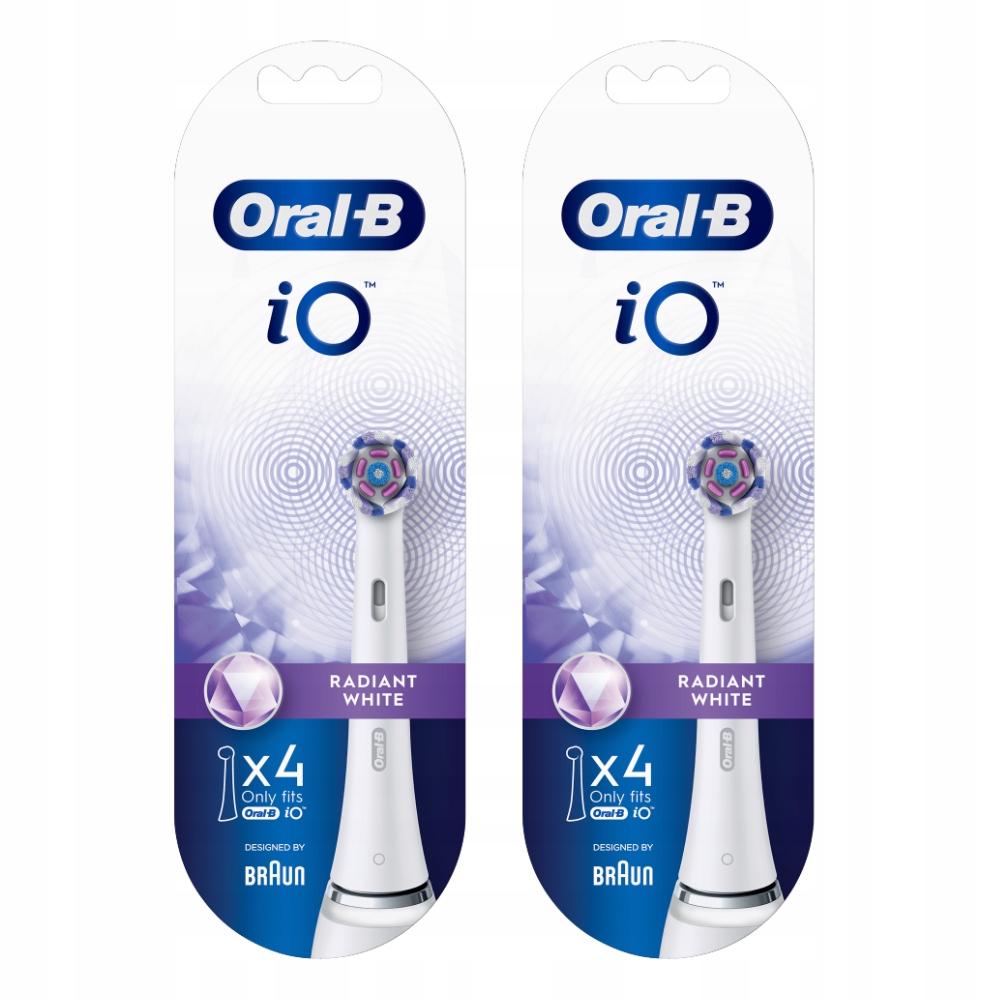 2x Oral-B iO Radiant White Końcówki do szczoteczek elektrycznych, 4 sztuki
