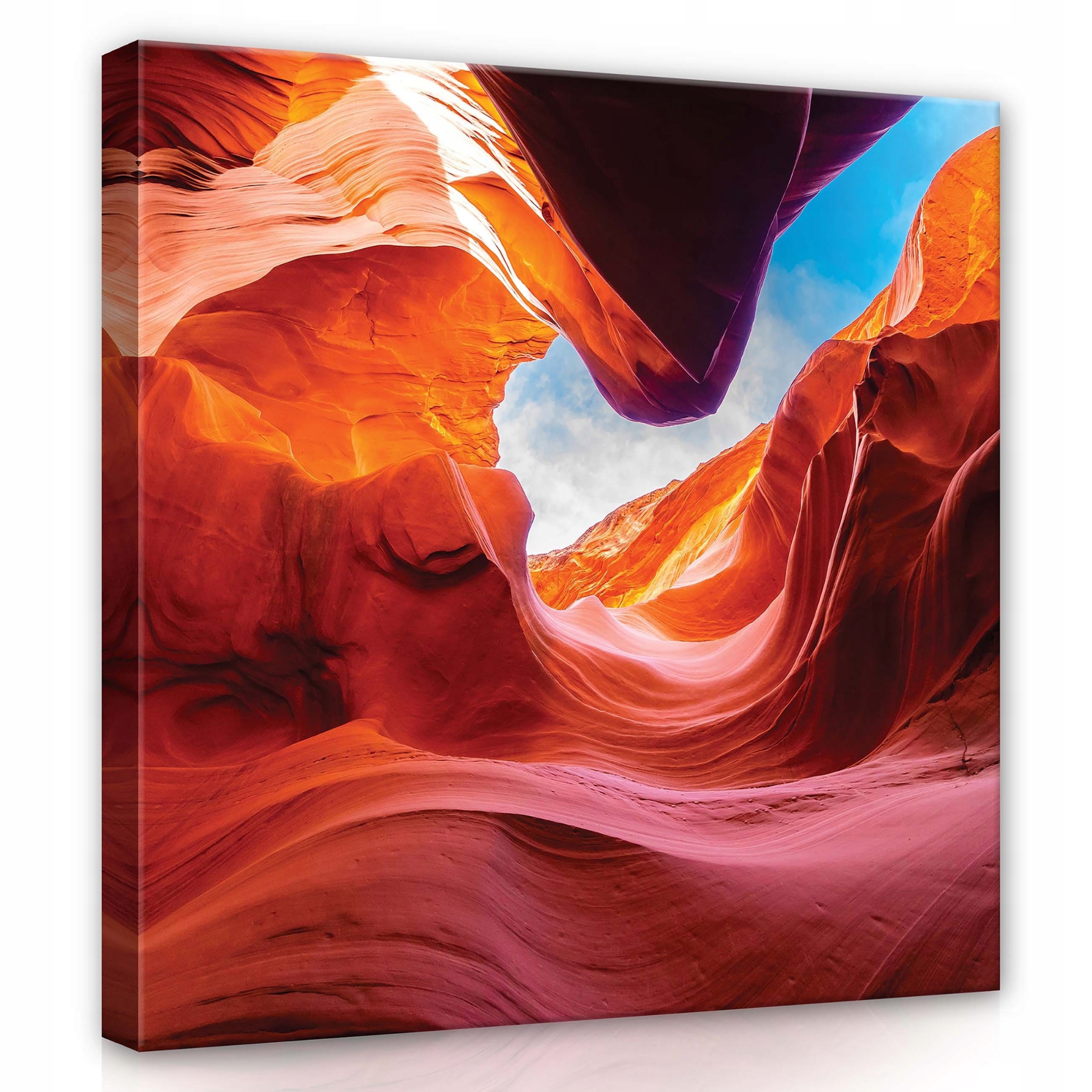 Obraz 80x80 Kaňon Antilopy skály vlny světlo stín červený